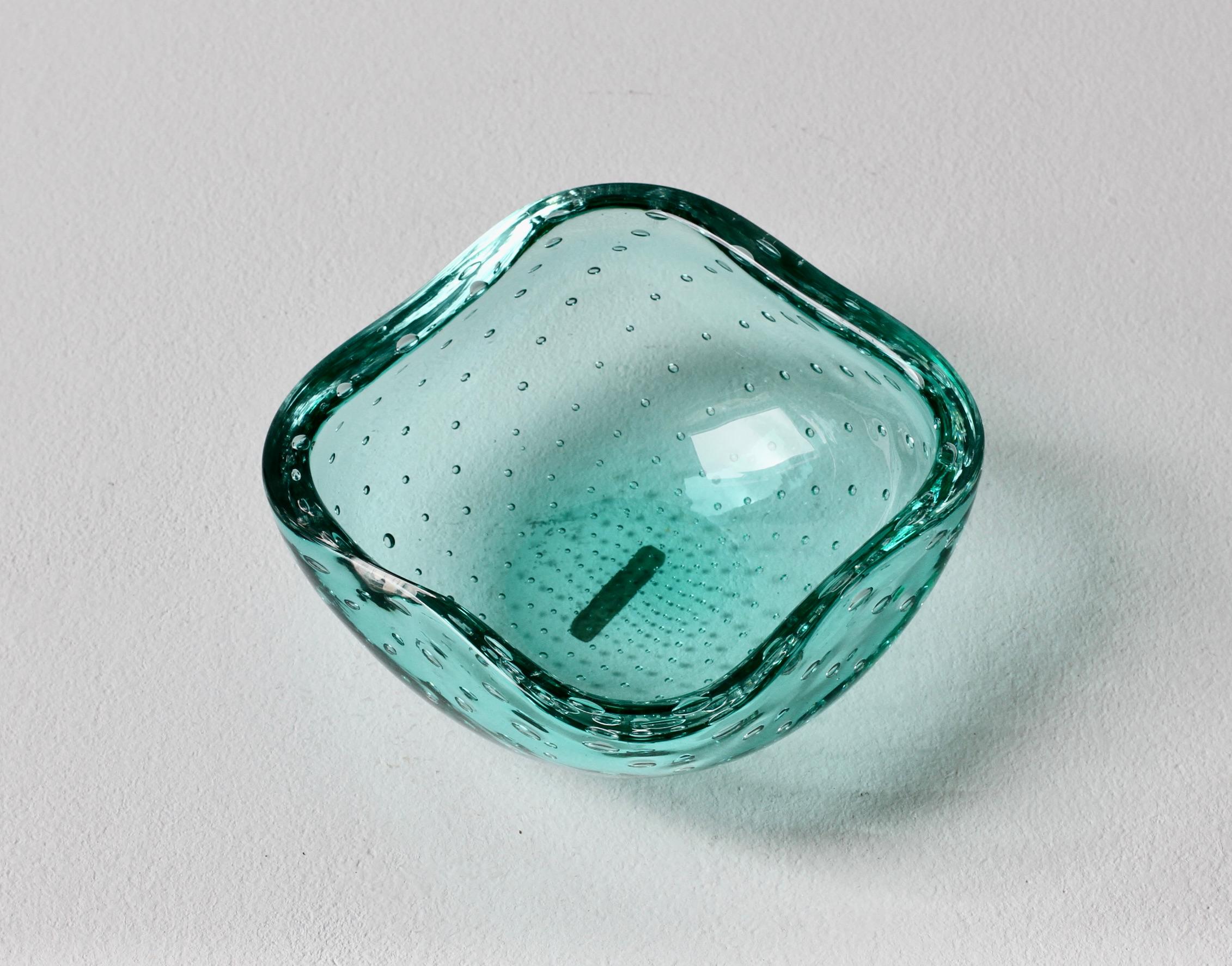 Vintage Mid-Century Cenedese Murano Glass Bullicante Bubble Bowl Dish or Ashtray For Sale 10