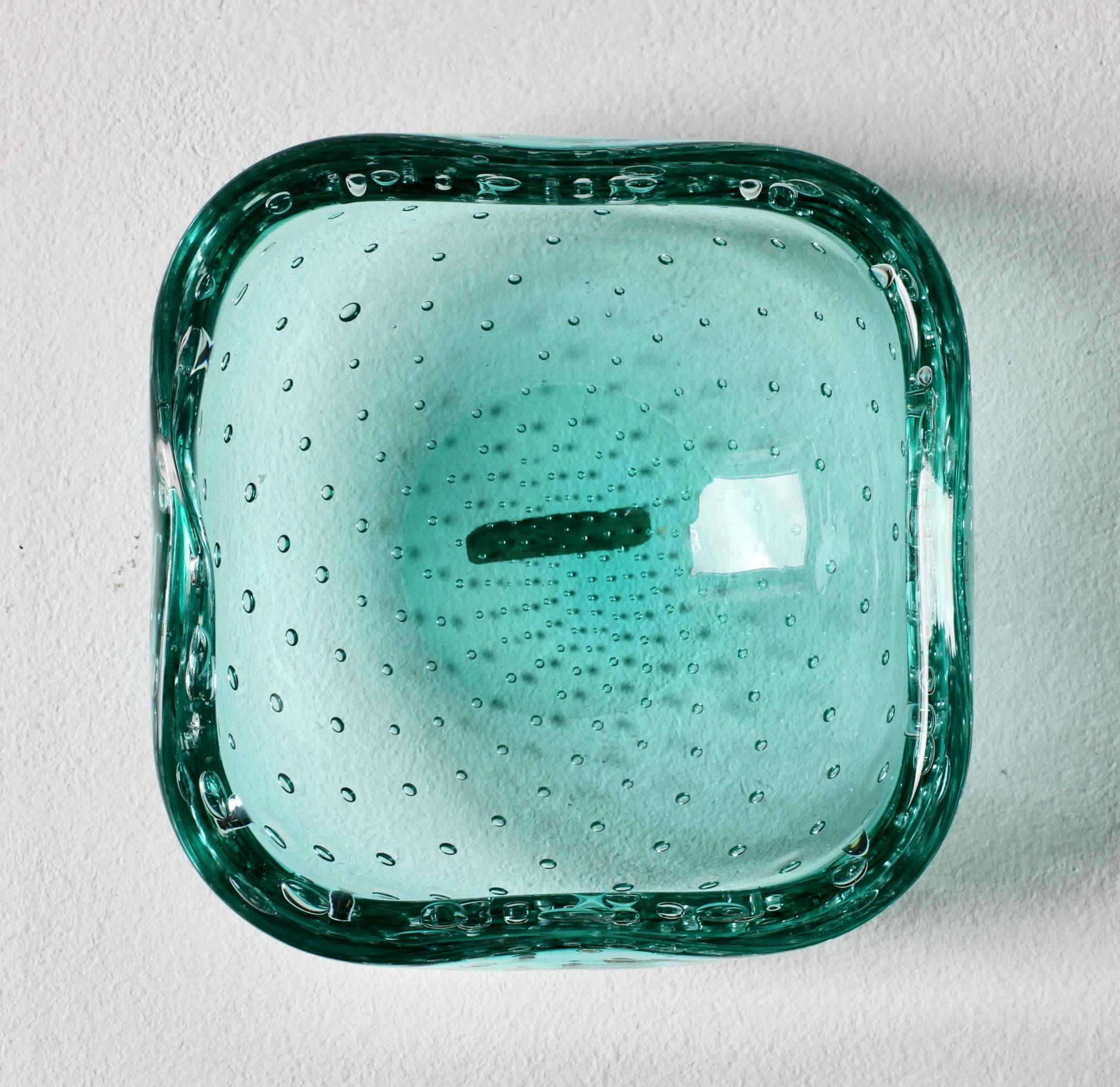 Vintage Mid-Century Cenedese Murano Glass Bullicante Bubble Bowl Dish or Ashtray For Sale 12