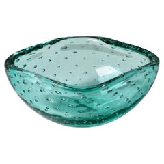 Vintage Mid-Century Cenedese Murano Glass Bullicante Bubble Bowl Dish or Ashtray