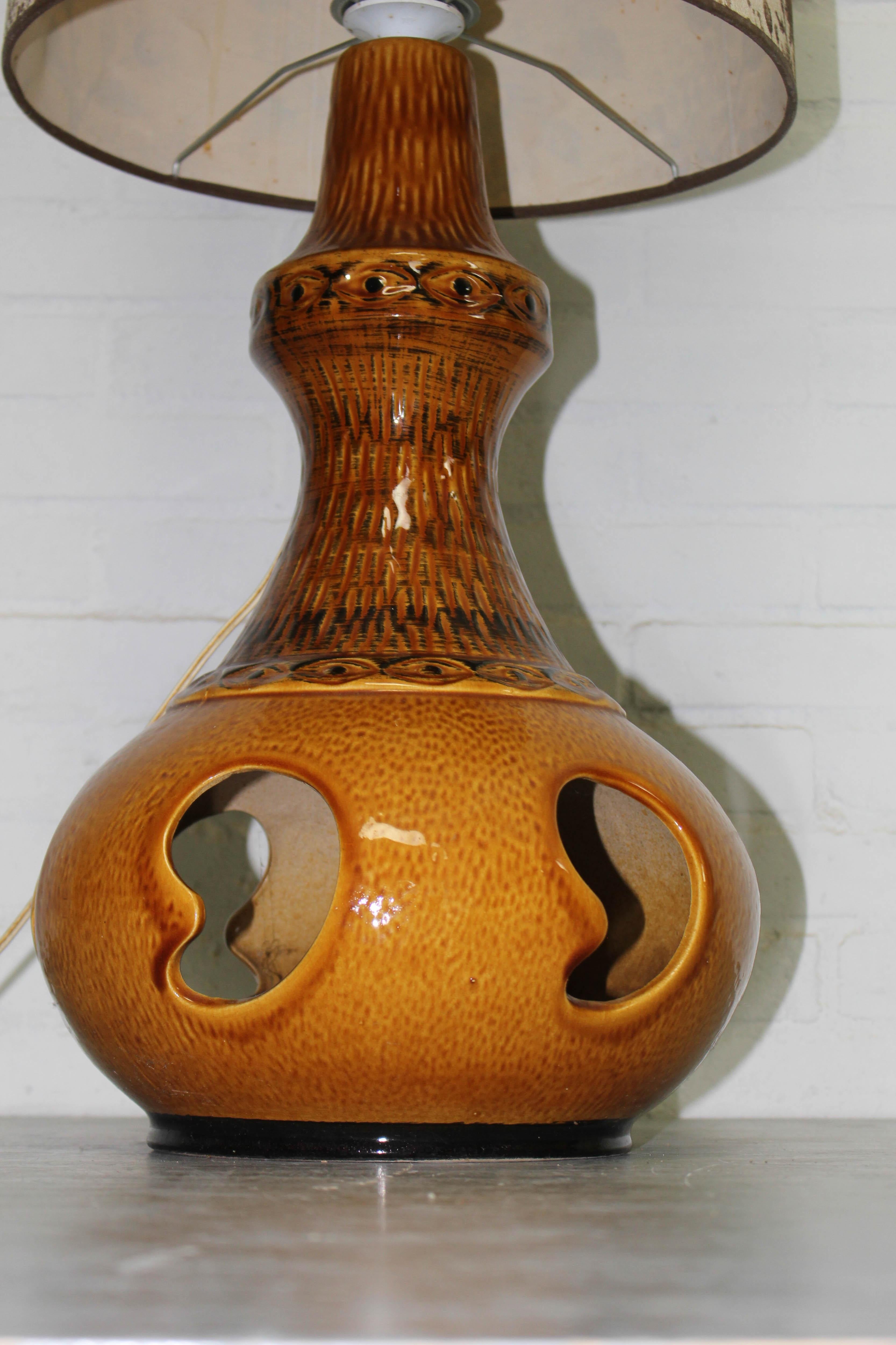 Vintage Mid Century Ceramic Fat Lava Floor Lamp, 1960s 2