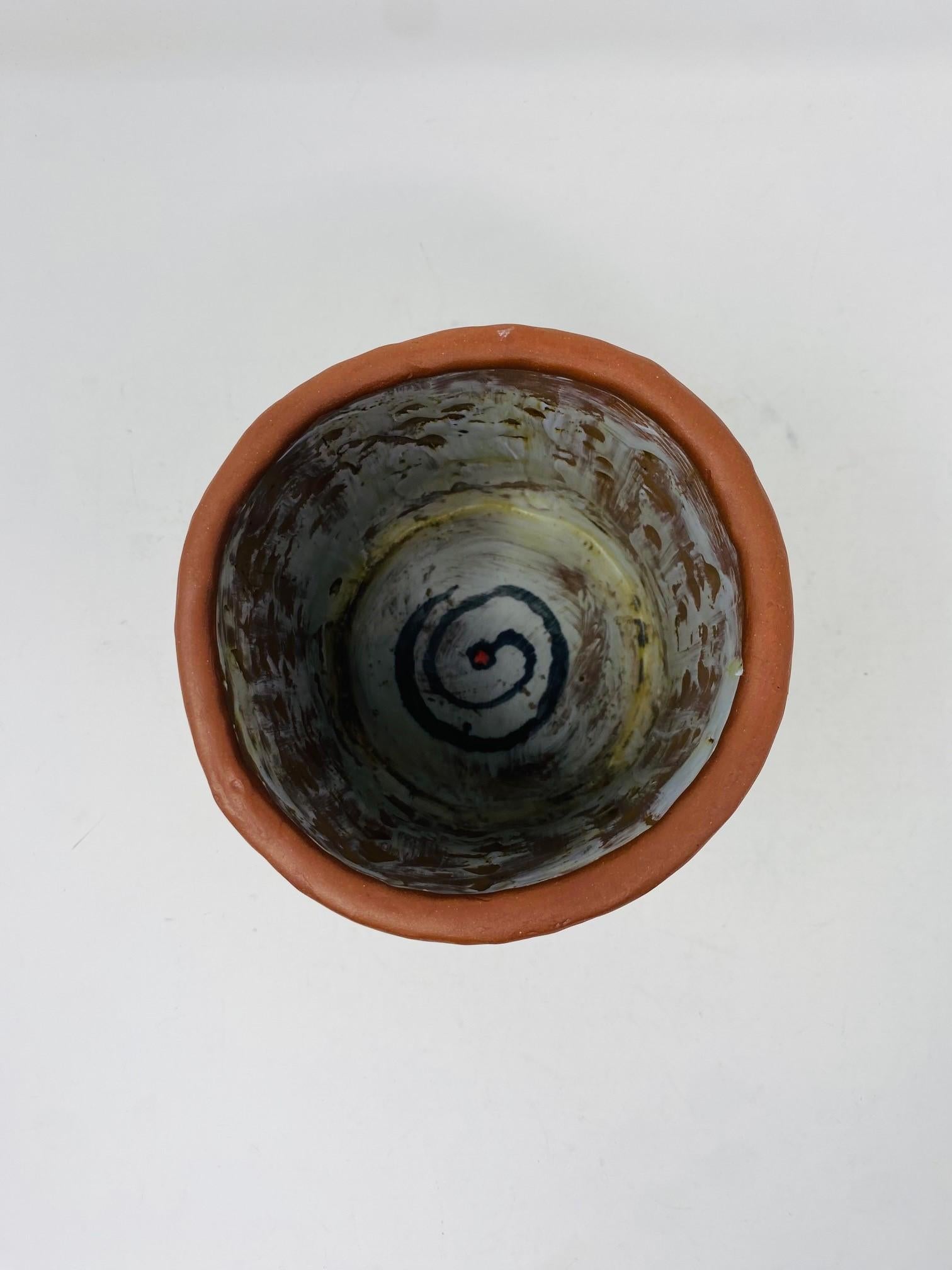 Vintage Keramik Strukturierte Vase 1960er Jahre im Angebot 3