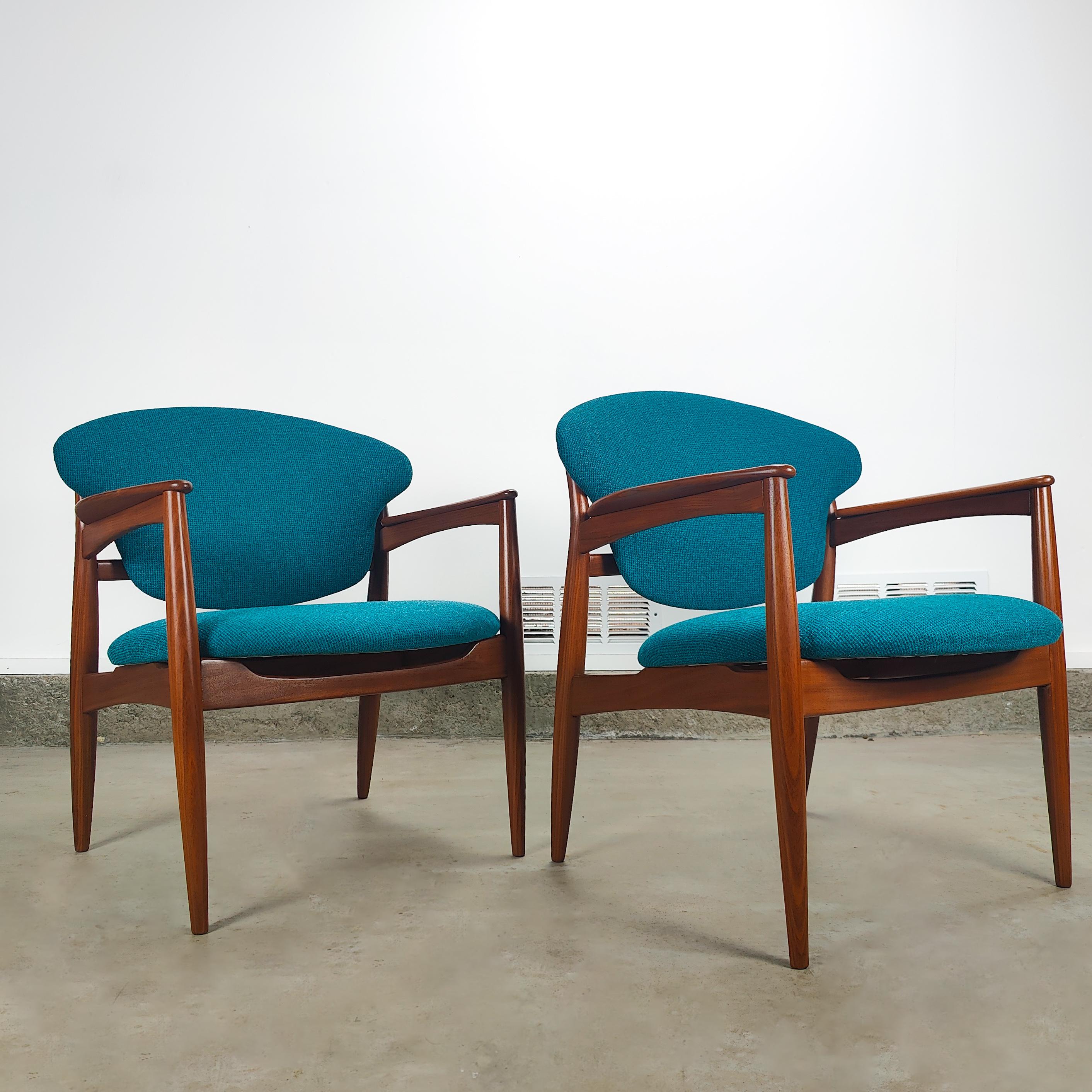 Norwegian Vintage Midcentury Chairs by L.K. Hjelle Stol & Møbelfabrikk For Sale