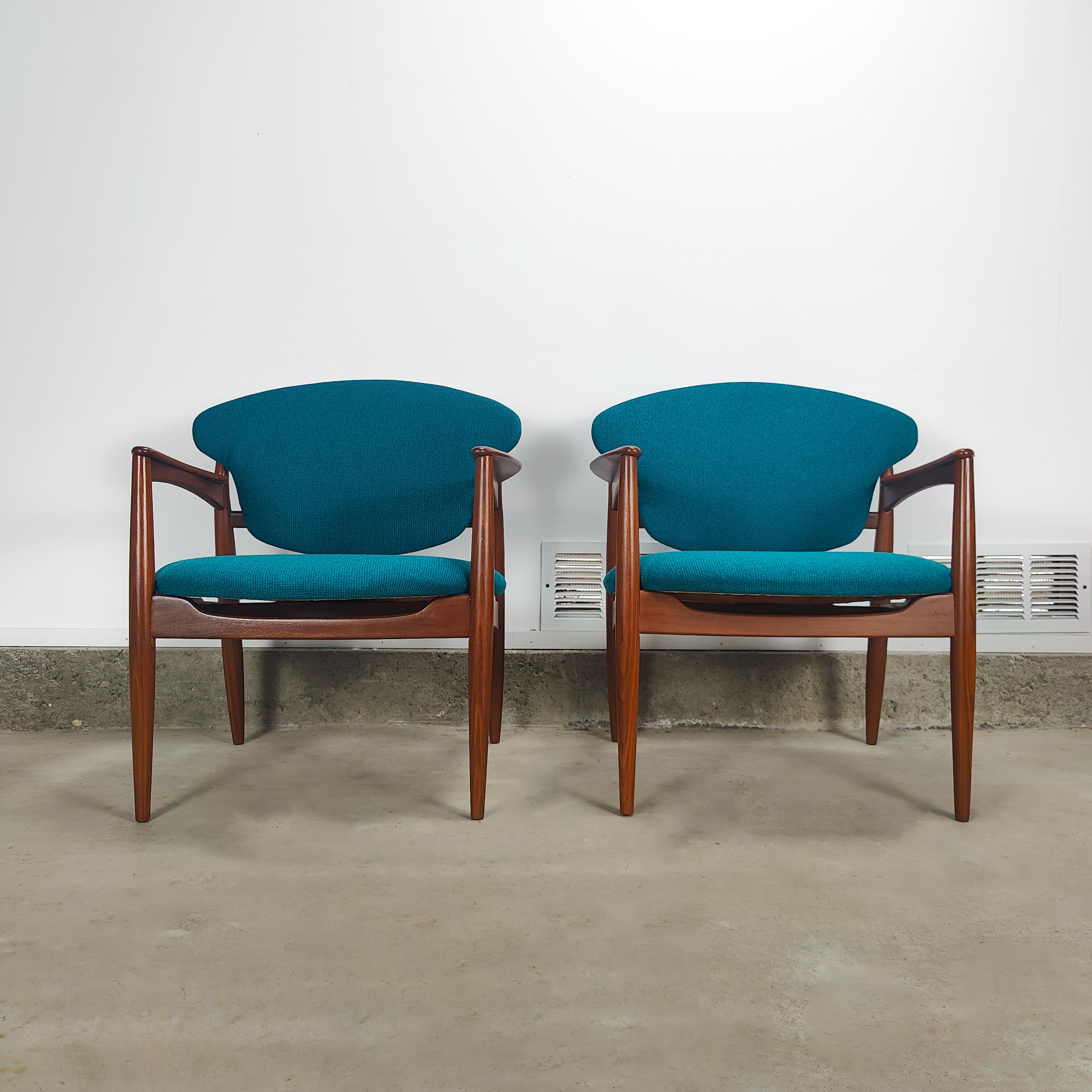 Vintage Midcentury Chairs by L.K. Hjelle Stol & Møbelfabrikk In Excellent Condition For Sale In Chino Hills, CA