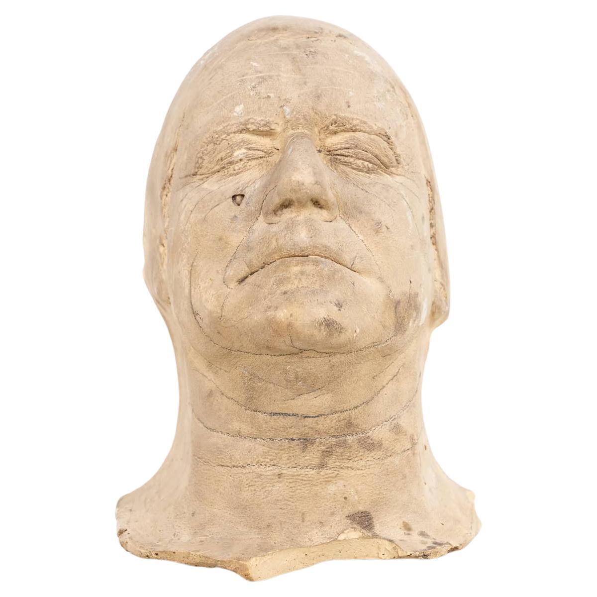 Vintage Mid-Century Christopher Tucker Plaster Male Head Gentleman Bust Statue