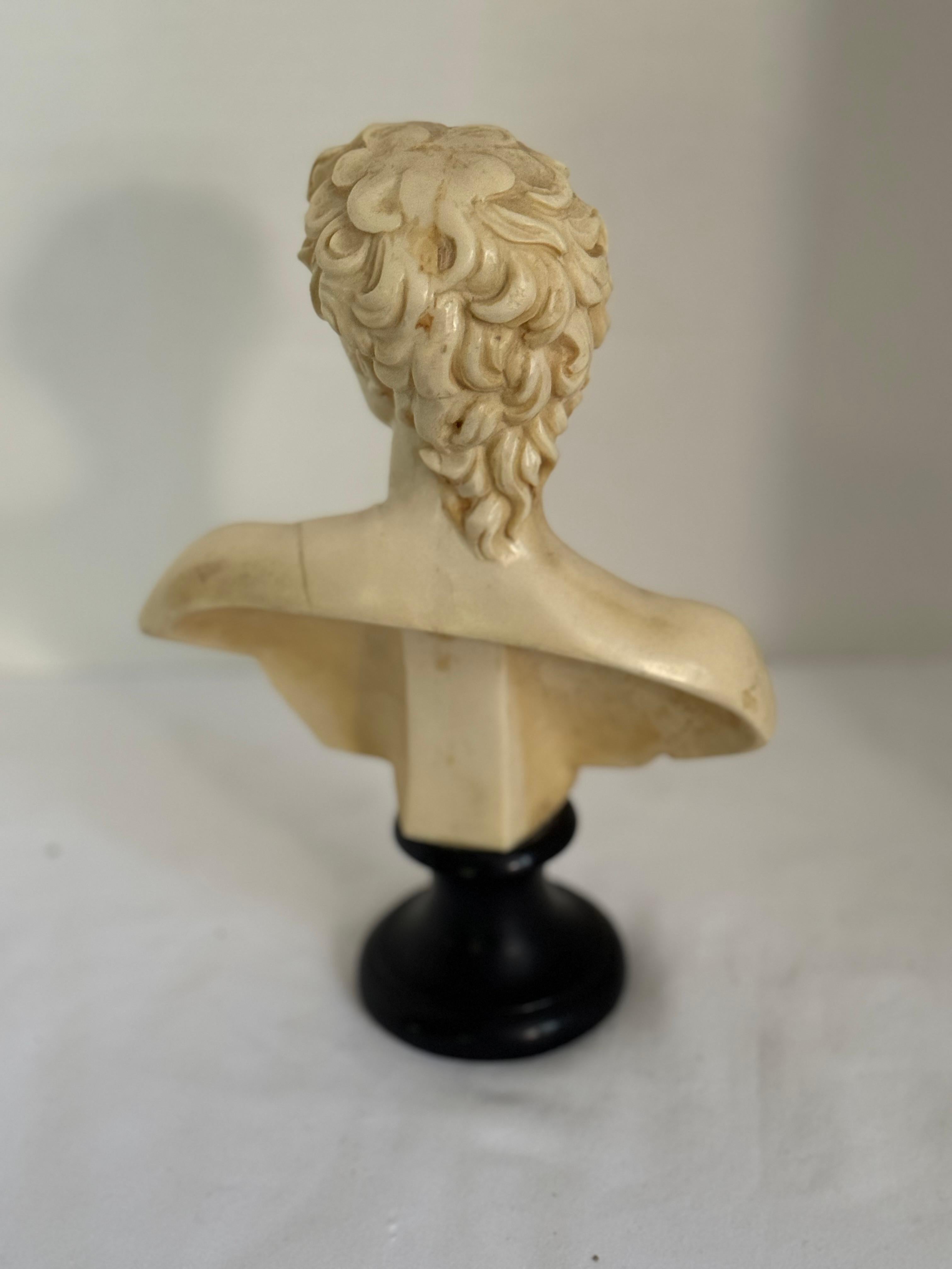 Vintage mid century David bust sculpture A Santini made in Italy For Sale 4