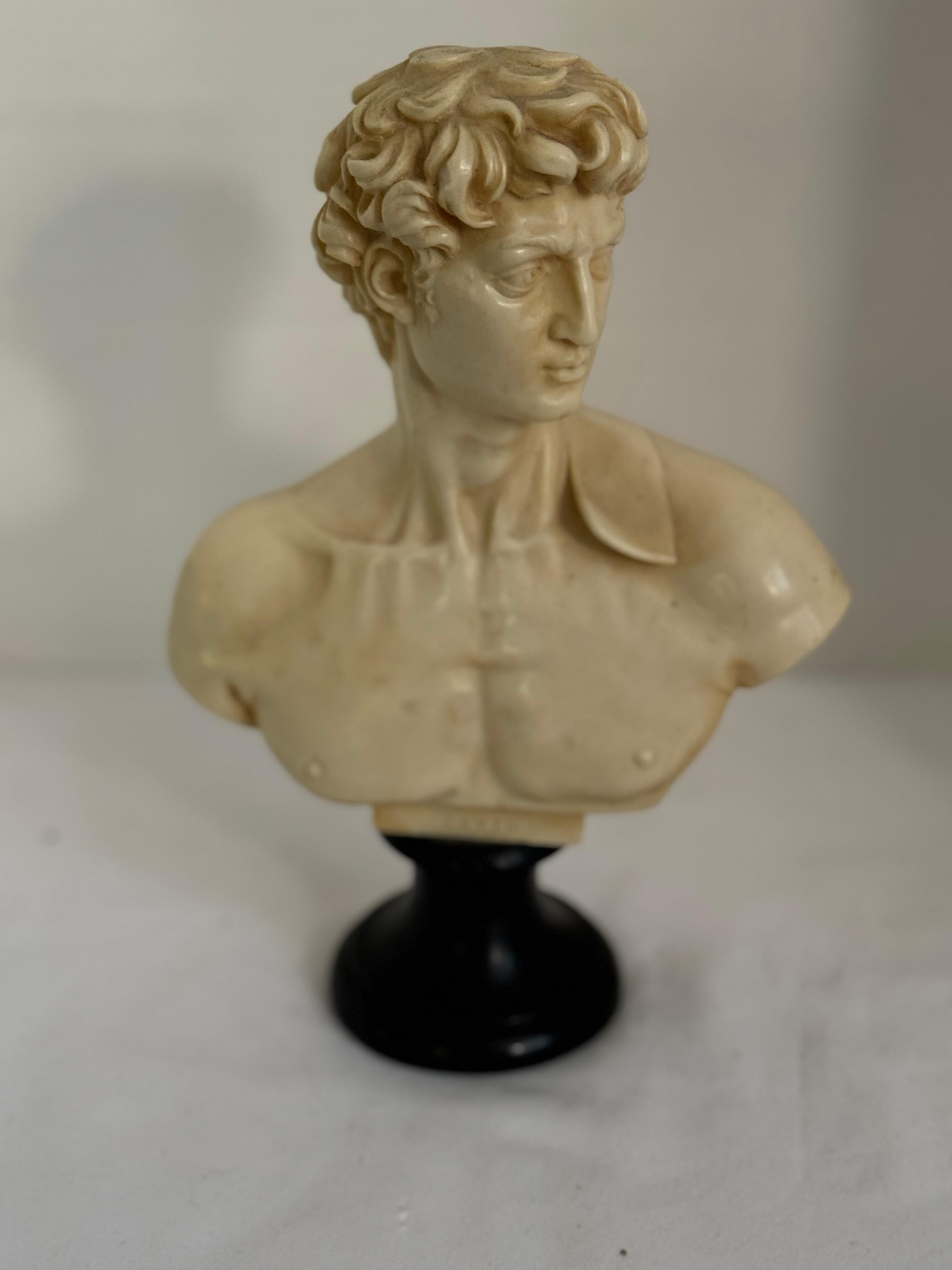 20th Century Vintage mid century David bust sculpture A Santini made in Italy For Sale