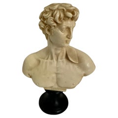 Buste de David vintage du milieu du siècle dernier A Santini fabriqué en Italie