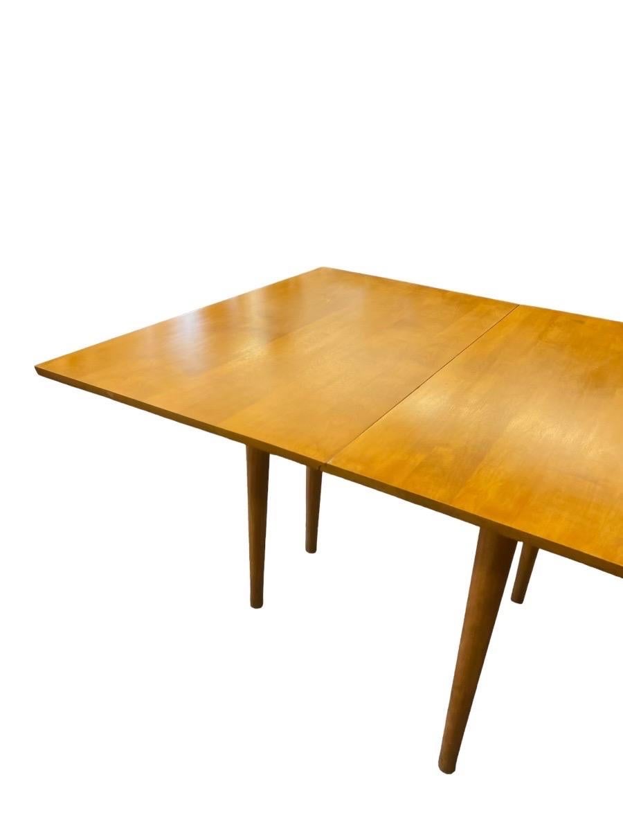 Vintage Midcentury Conant Ball Leslie Diamond Solid Wood Maple Dining Table 1