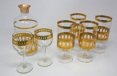 Vintage Midcentury Culver Antigua Barware Cocktail Set