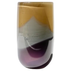 Jarrón vintage de cristal de estudio checo de mediados de siglo, Atelier Molnar, hacia la década de 1980