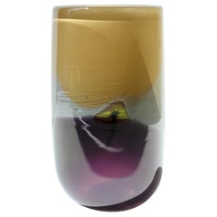 Vintage Mid-Century Czech Studio Glass Vase by Atelier Molnar circa 1980s Vintage Mid-Century Czech Studio Glass Vase by Atelier Molnar circa 1980s