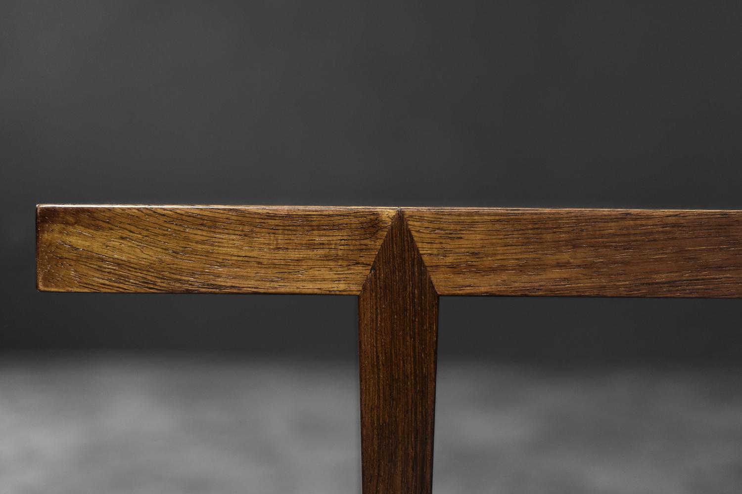 Milieu du XXe siècle Table basse vintage en bois brun danois du milieu du siècle par Severin Hansen en vente