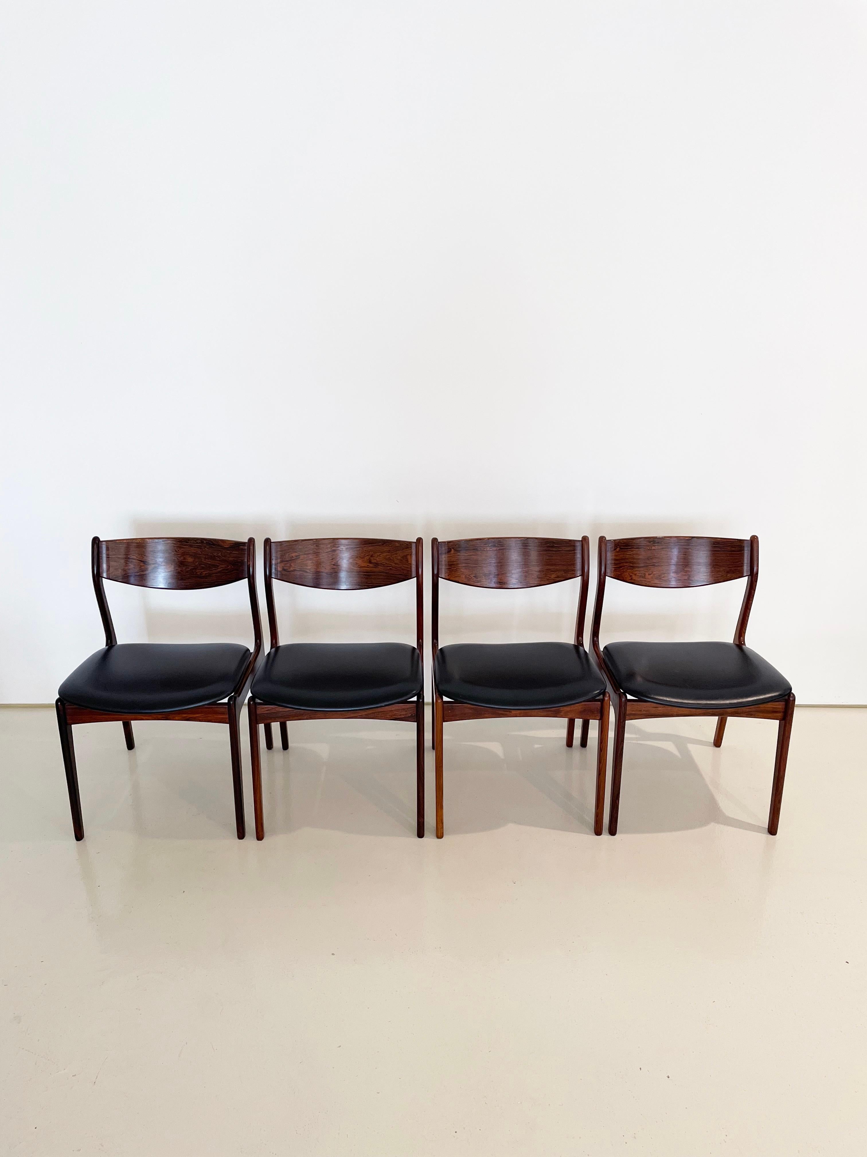Vintage Mid-century Danish Dining Chairs, Designed by P.E. Jorgensen, Set of 8 For Sale 3