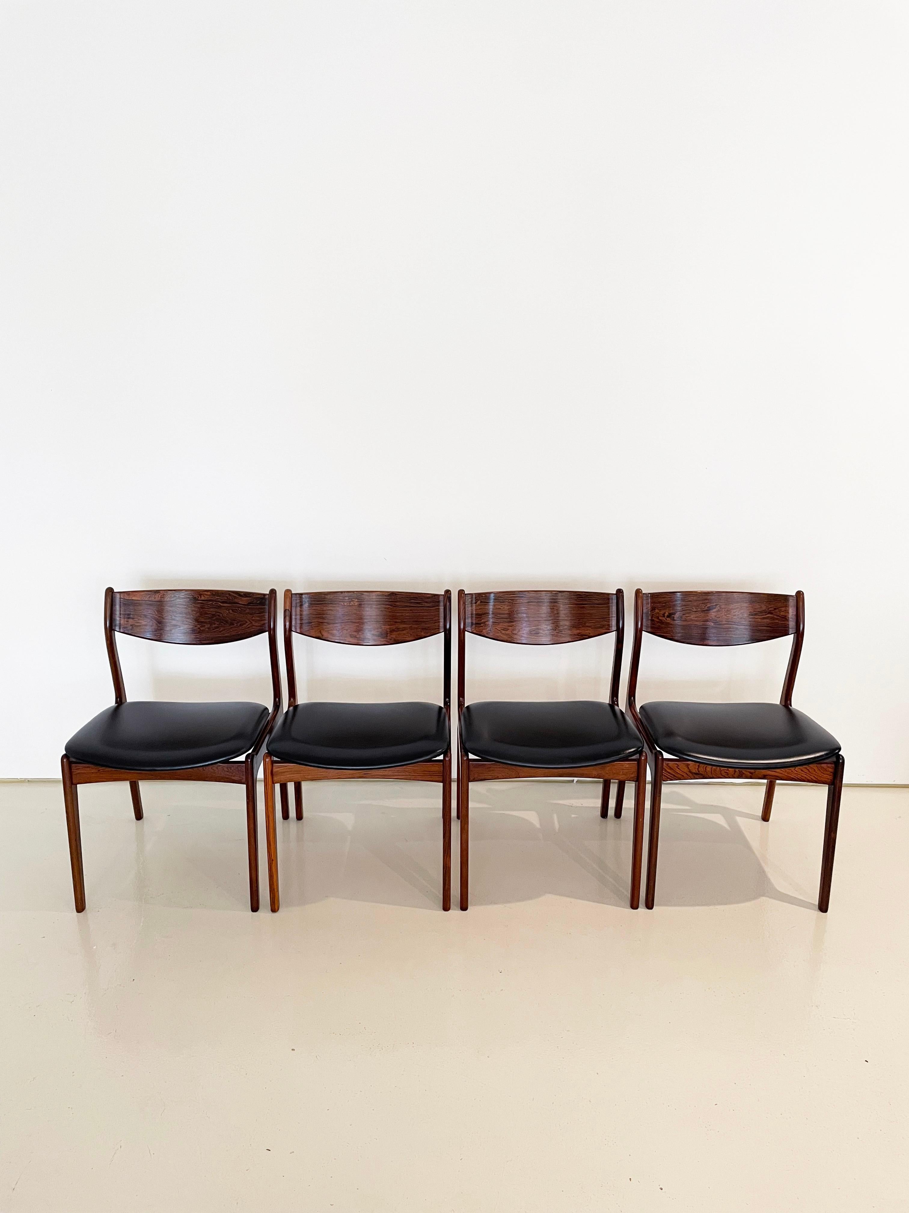 Vintage Mid-century Danish Dining Chairs, Designed by P.E. Jorgensen, Set of 8 For Sale 5