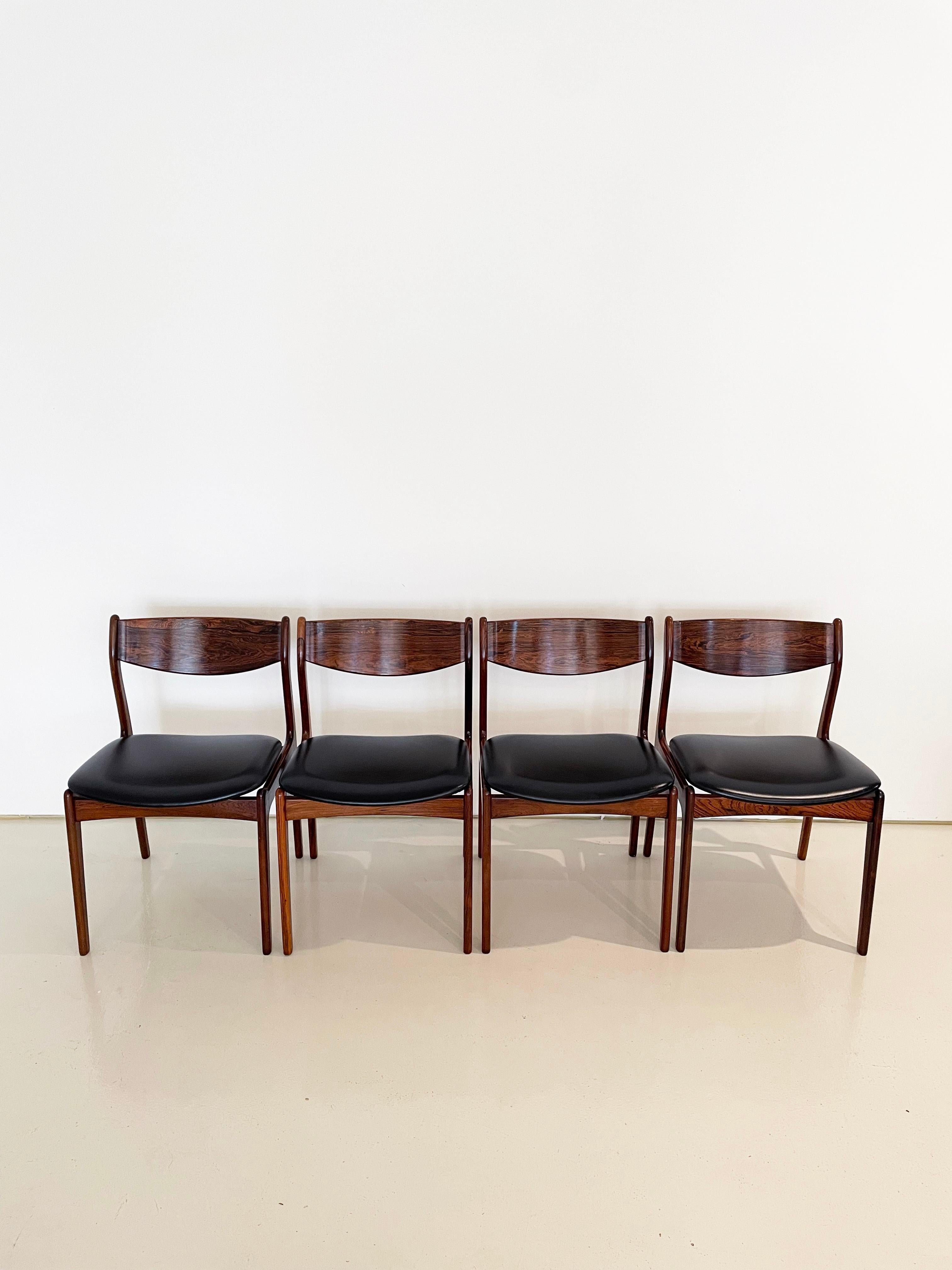 Vintage Mid-century Danish Dining Chairs, Designed by P.E. Jorgensen, Set of 8 5