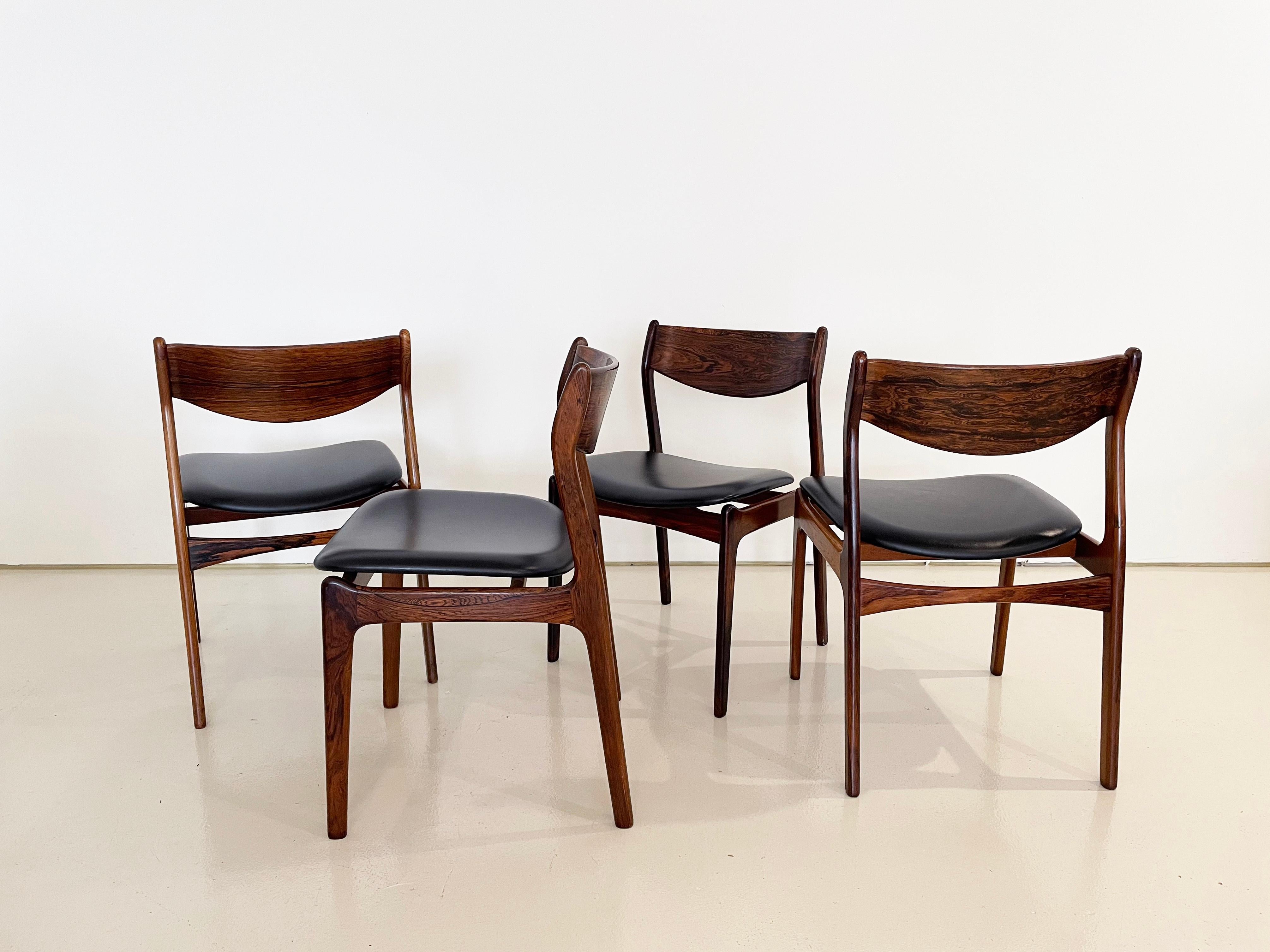 Vintage Mid-century Danish Dining Chairs, Designed by P.E. Jorgensen, Set of 8 8