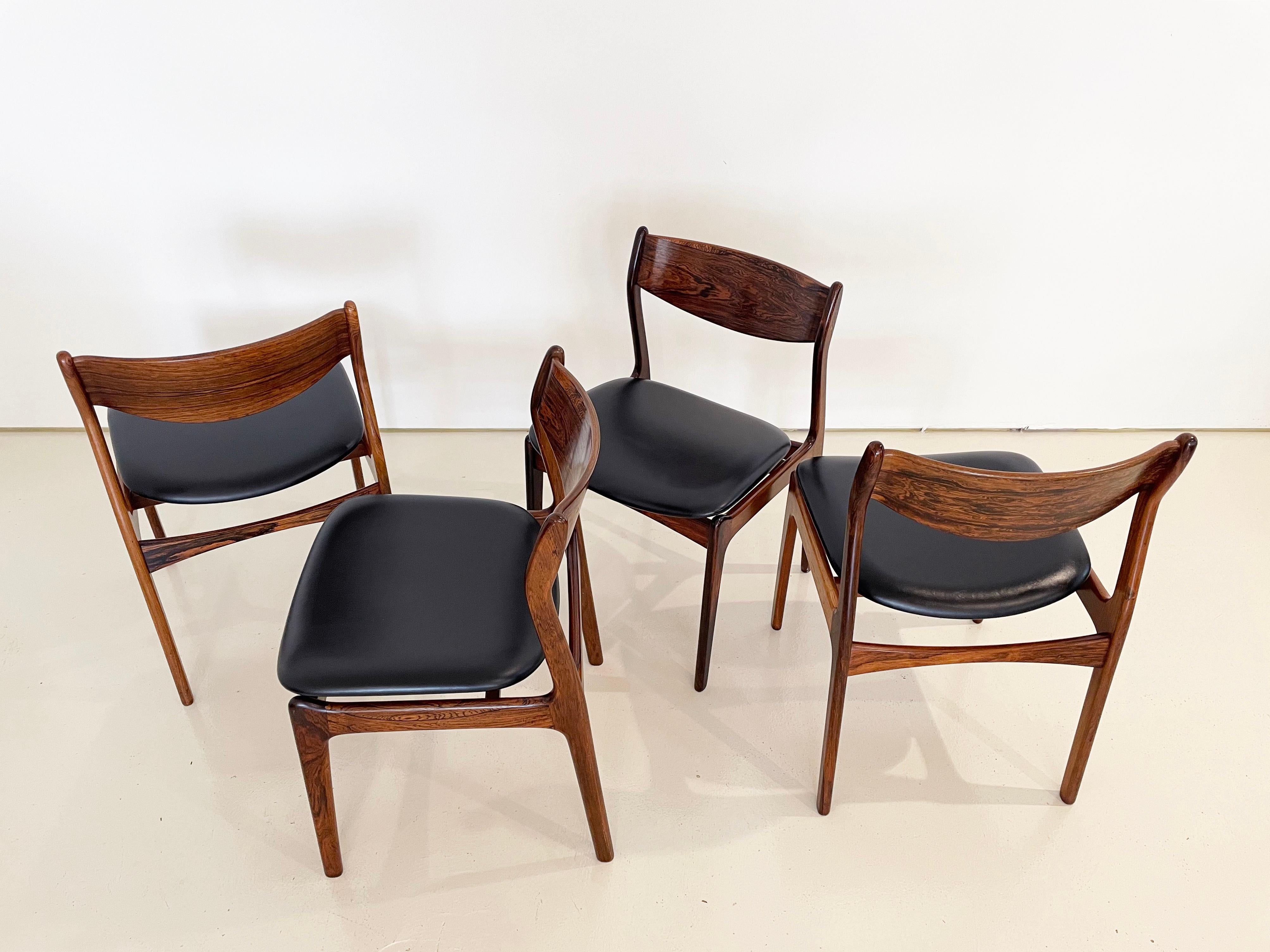 Vintage Mid-century Danish Dining Chairs, Designed by P.E. Jorgensen, Set of 8 10