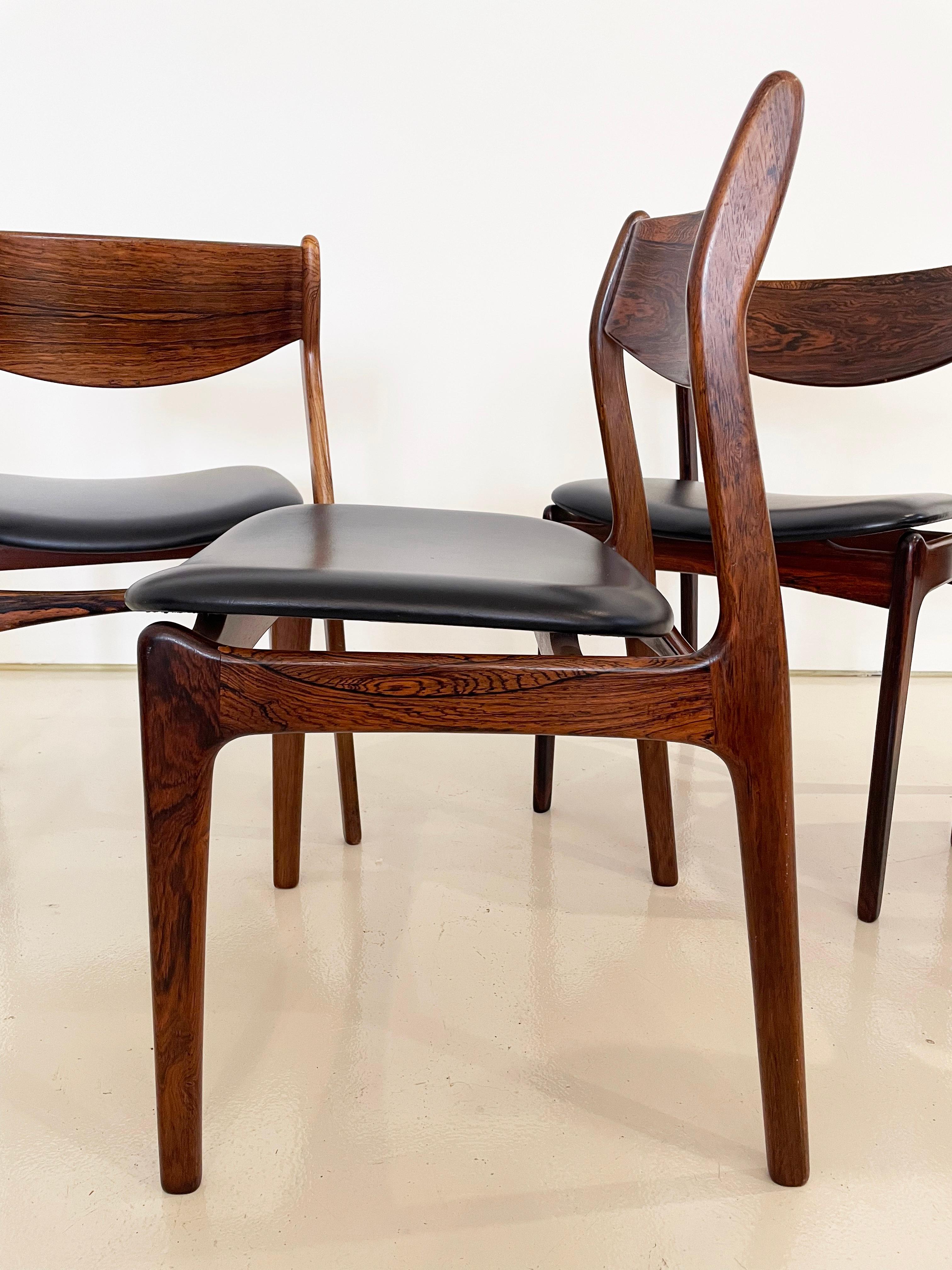Vintage Mid-century Danish Dining Chairs, Designed by P.E. Jorgensen, Set of 8 For Sale 11