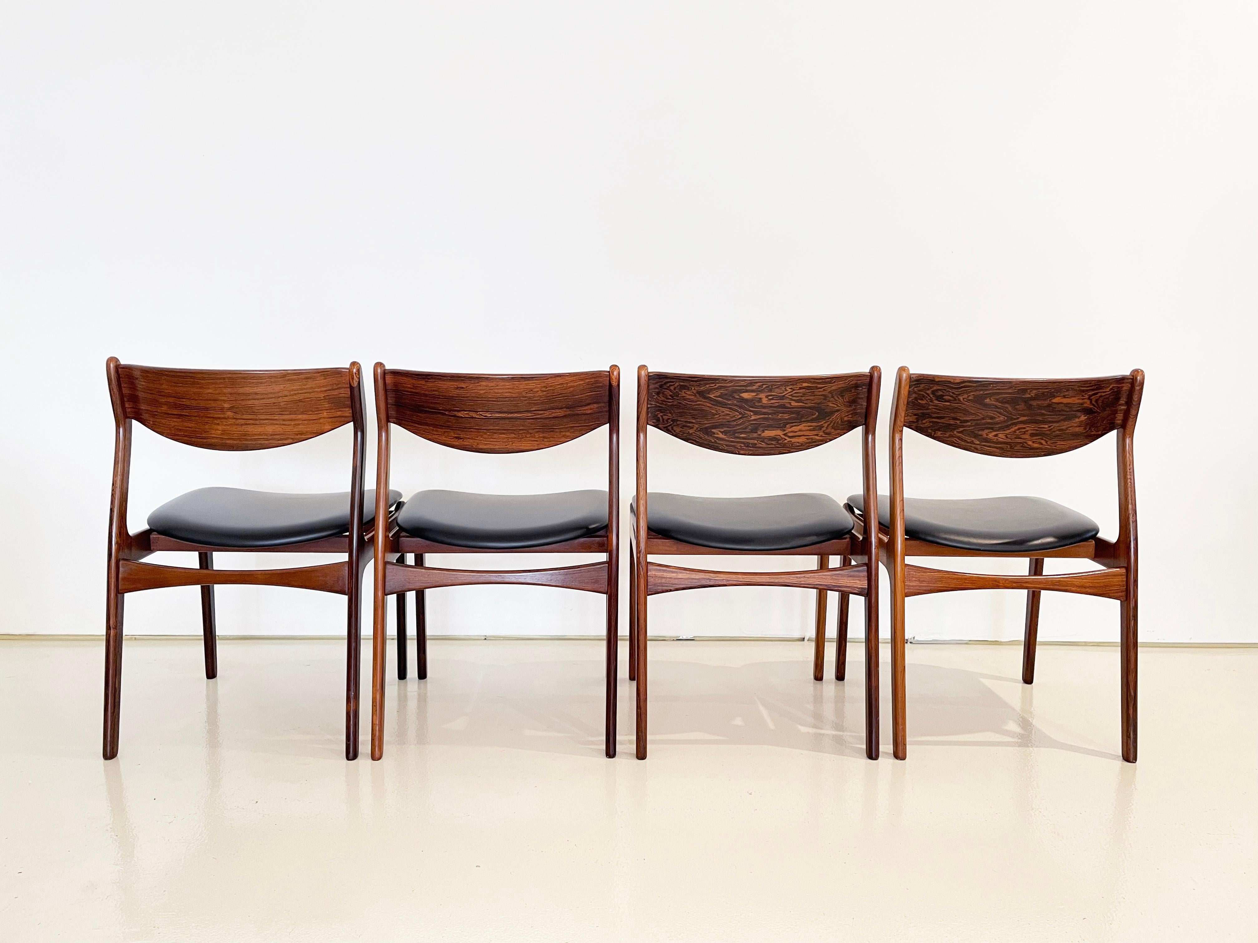 Vintage Mid-century Danish Dining Chairs, Designed by P.E. Jorgensen, Set of 8 For Sale 1