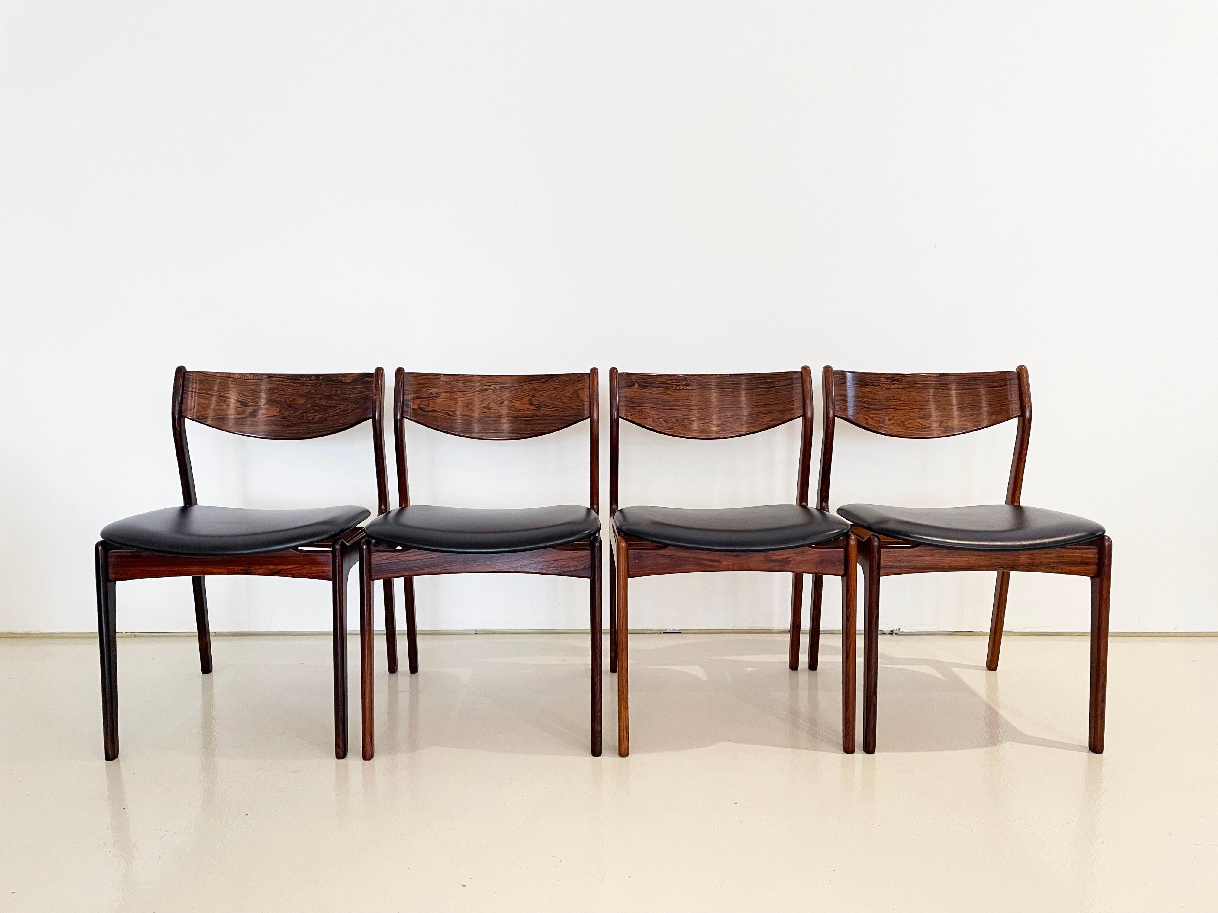 Vintage Mid-century Danish Dining Chairs, Designed by P.E. Jorgensen, Set of 8 2