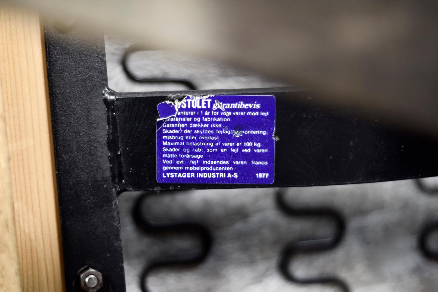 Vintage Mid-Century Danish Modern Brauner Leder Drehsessel von Lystager im Angebot 7