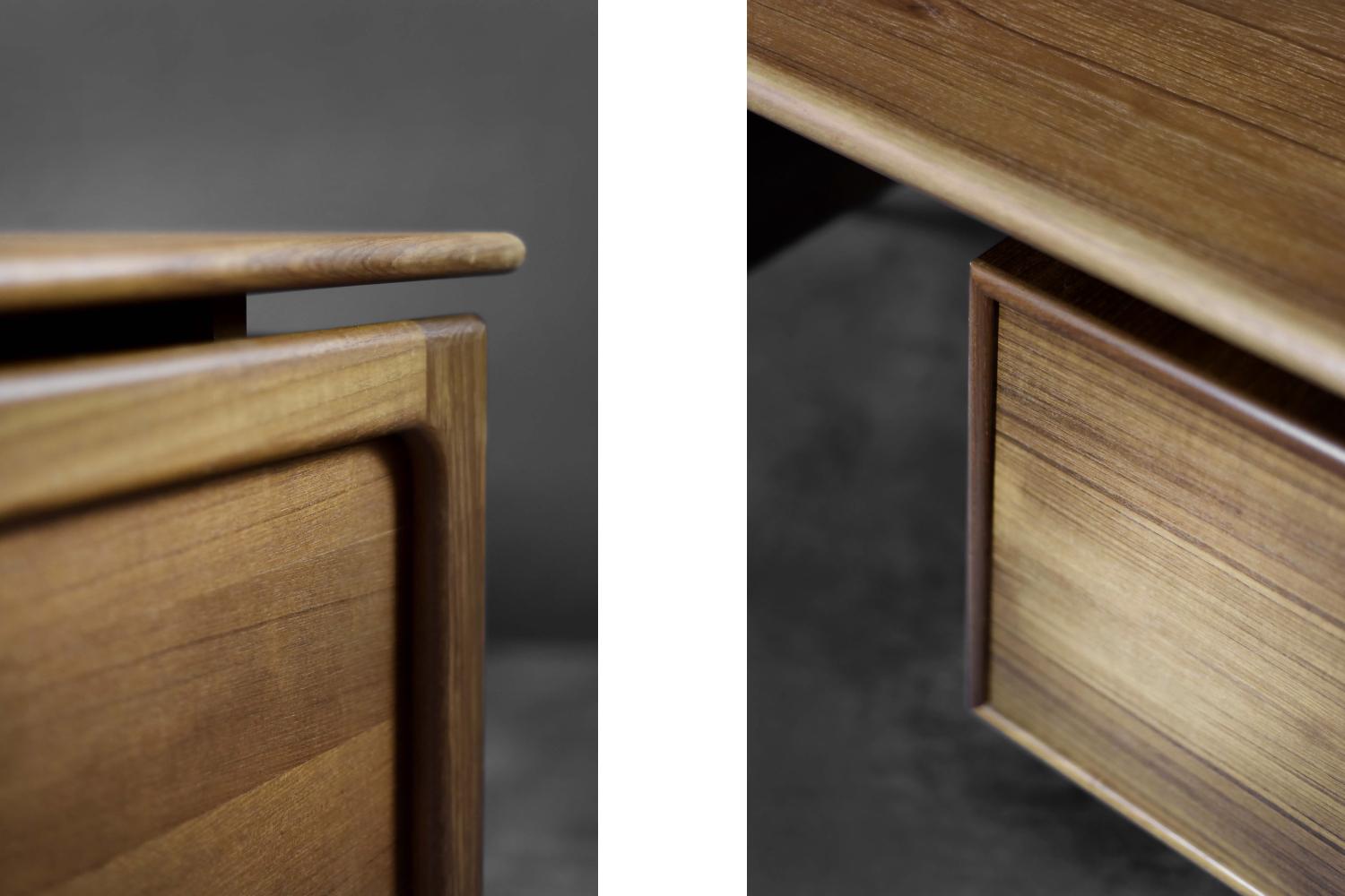 Vintage Mid-Century Danish Modern Brown Teak Desk by Arne Vodder for GV Møbler For Sale 11