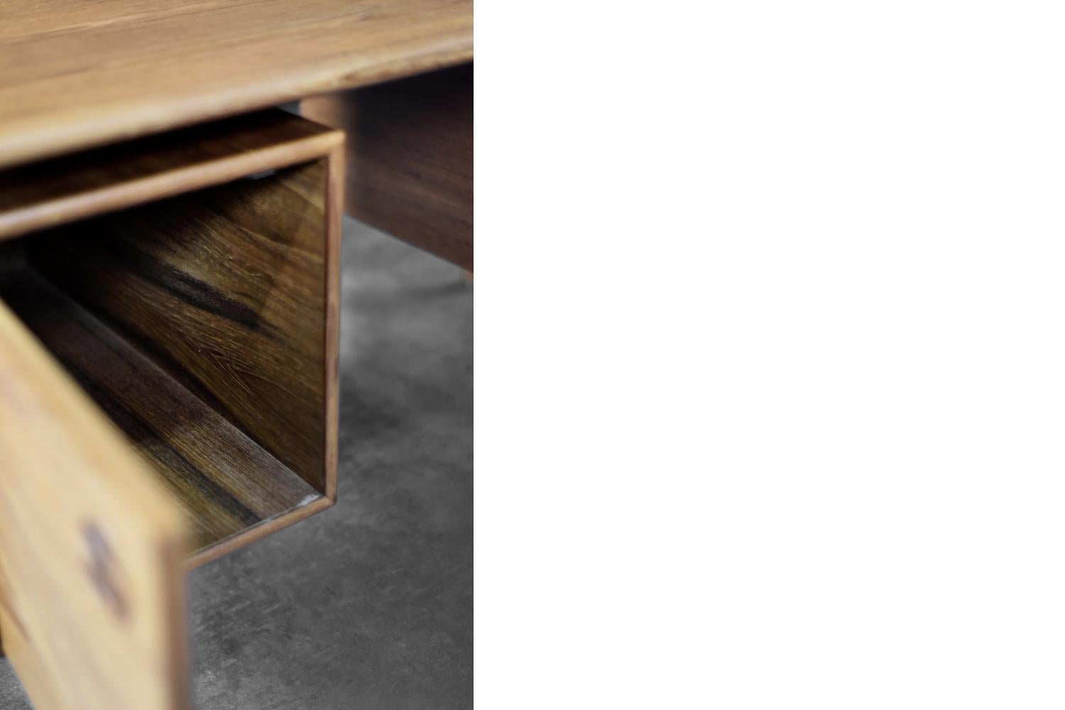 Vintage Mid-Century Danish Modern Brown Teak Desk by Arne Vodder for GV Møbler For Sale 13