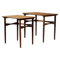 Vintage Mid-Century Danish Modern Brown Nesting Tables, 1960s, Set of 2