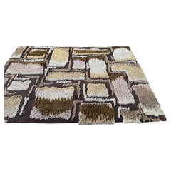Vintage Mid Century Danish Modern Ege Rya Wool Shag Rug 'Capri Farve'