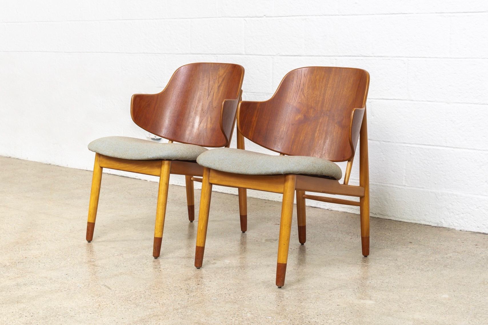 Mid-Century Modern Vintage Midcentury Danish Modern Kofod Larsen Two-Toned Penguin Chairs, 1960s