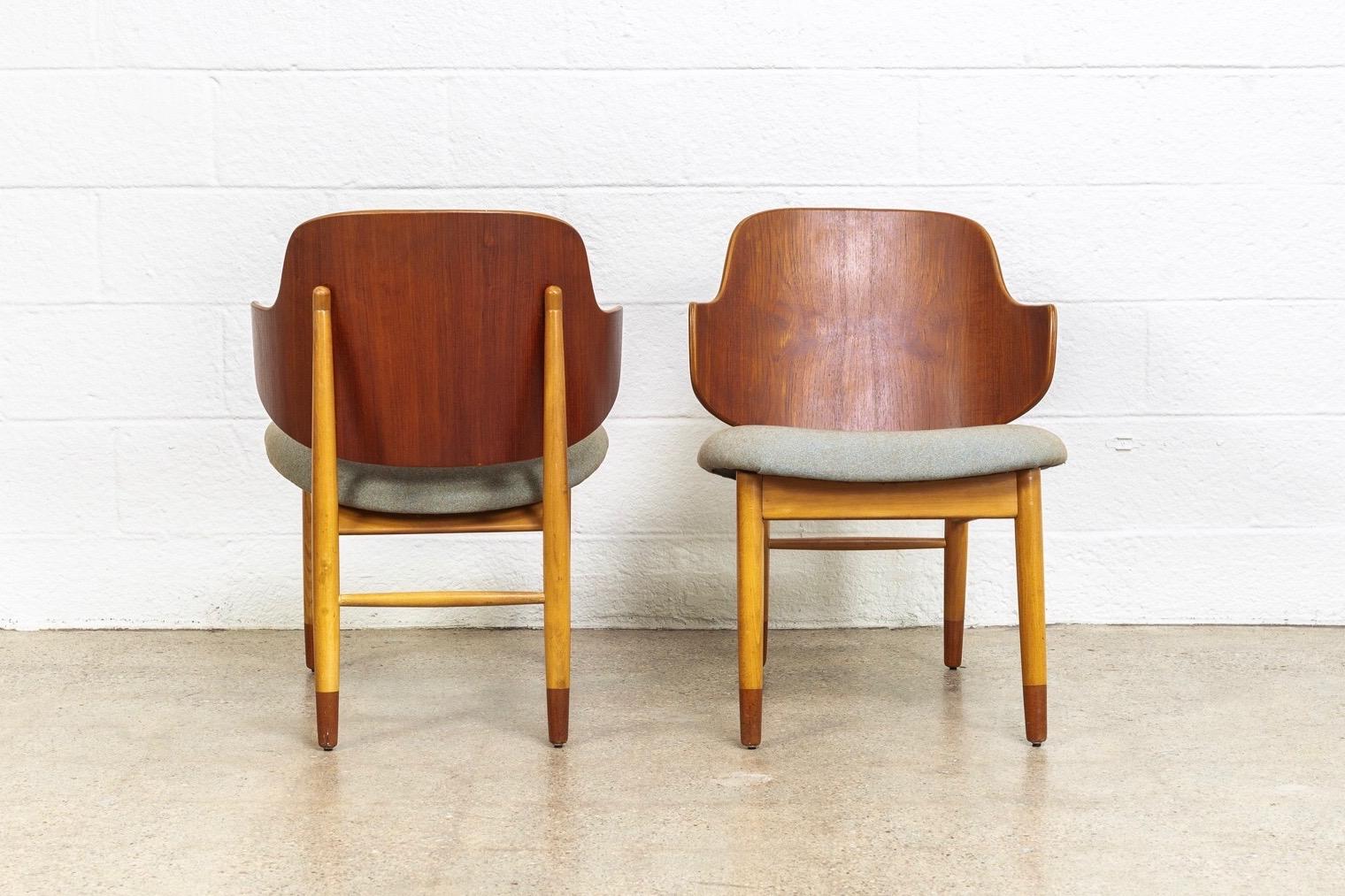 Mid-20th Century Vintage Midcentury Danish Modern Kofod Larsen Two-Toned Penguin Chairs, 1960s