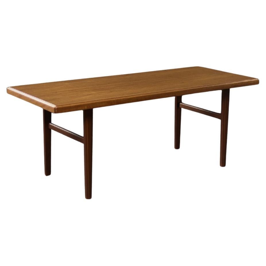Vintage Mid-Century Danish Modern Long Brown Teak Coffee Table, 1960s