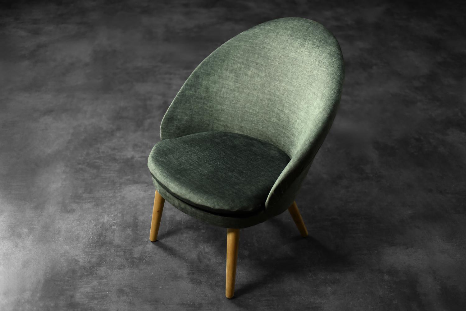 Mid-Century Modern Fauteuil d'appoint Model No 301 en chêne et tissu, Vintage Mid-Century Danish Modern, 1950s en vente