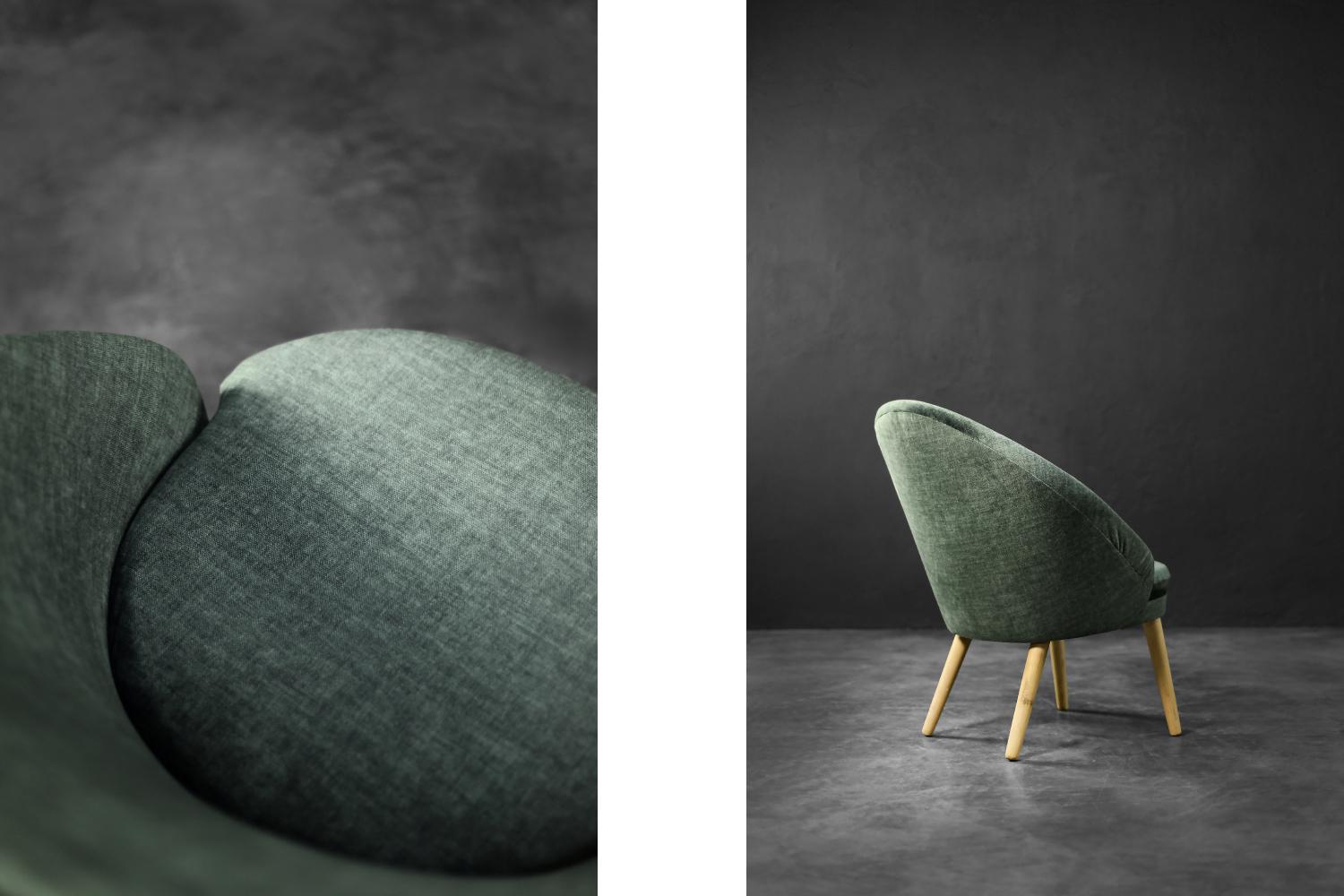 Fauteuil d'appoint Model No 301 en chêne et tissu, Vintage Mid-Century Danish Modern, 1950s en vente 1