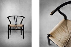 Vintage Mid-Century Danish Modern Oak CH24 Wishbone Chair by Hans J. Wegner