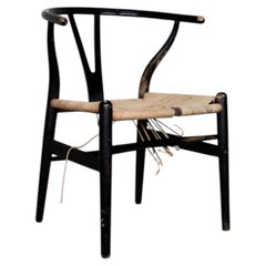 Vintage Mid-Century Danish Modern Oak CH24 Wishbone Chair by Hans J. Wegner