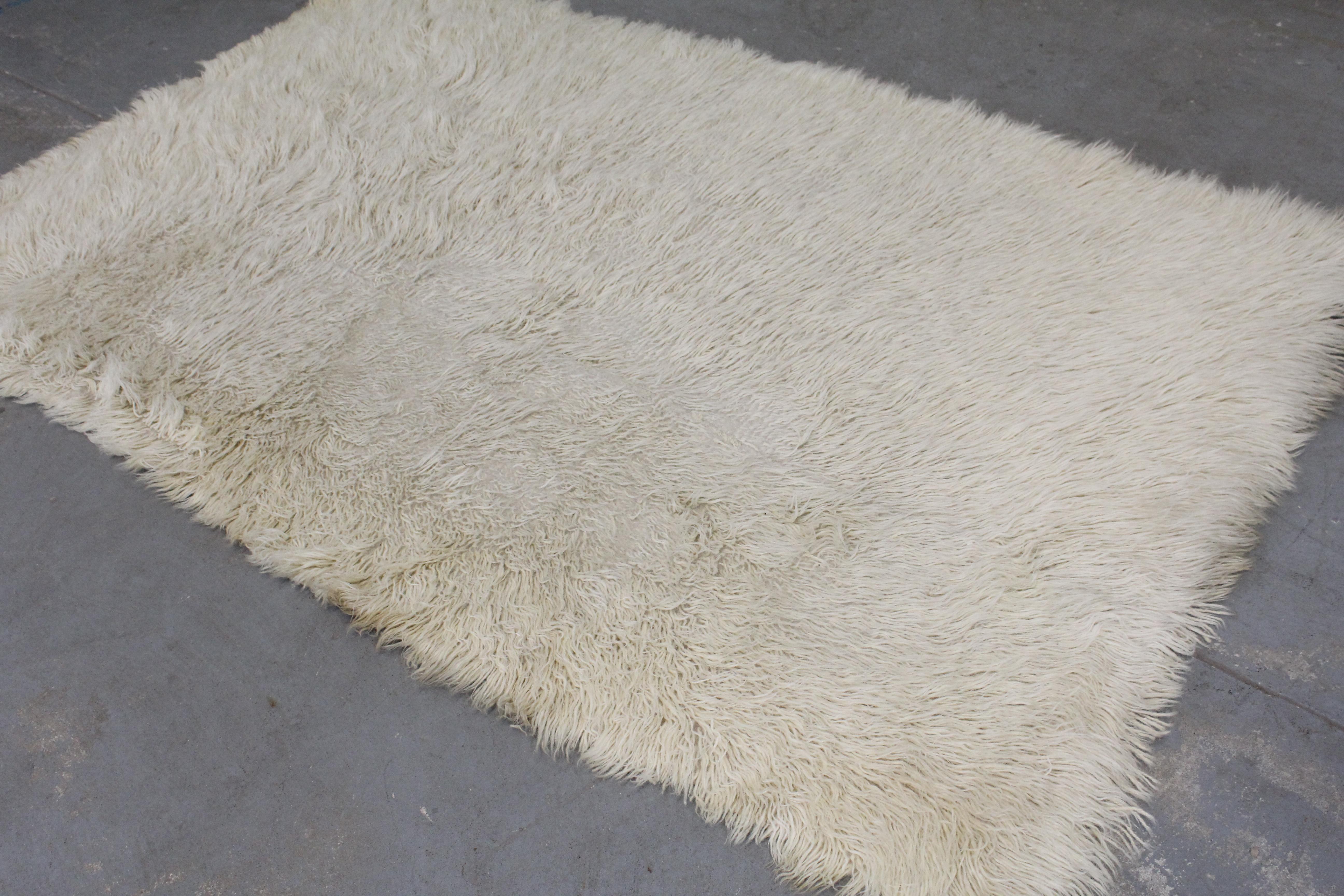 vintage white rug