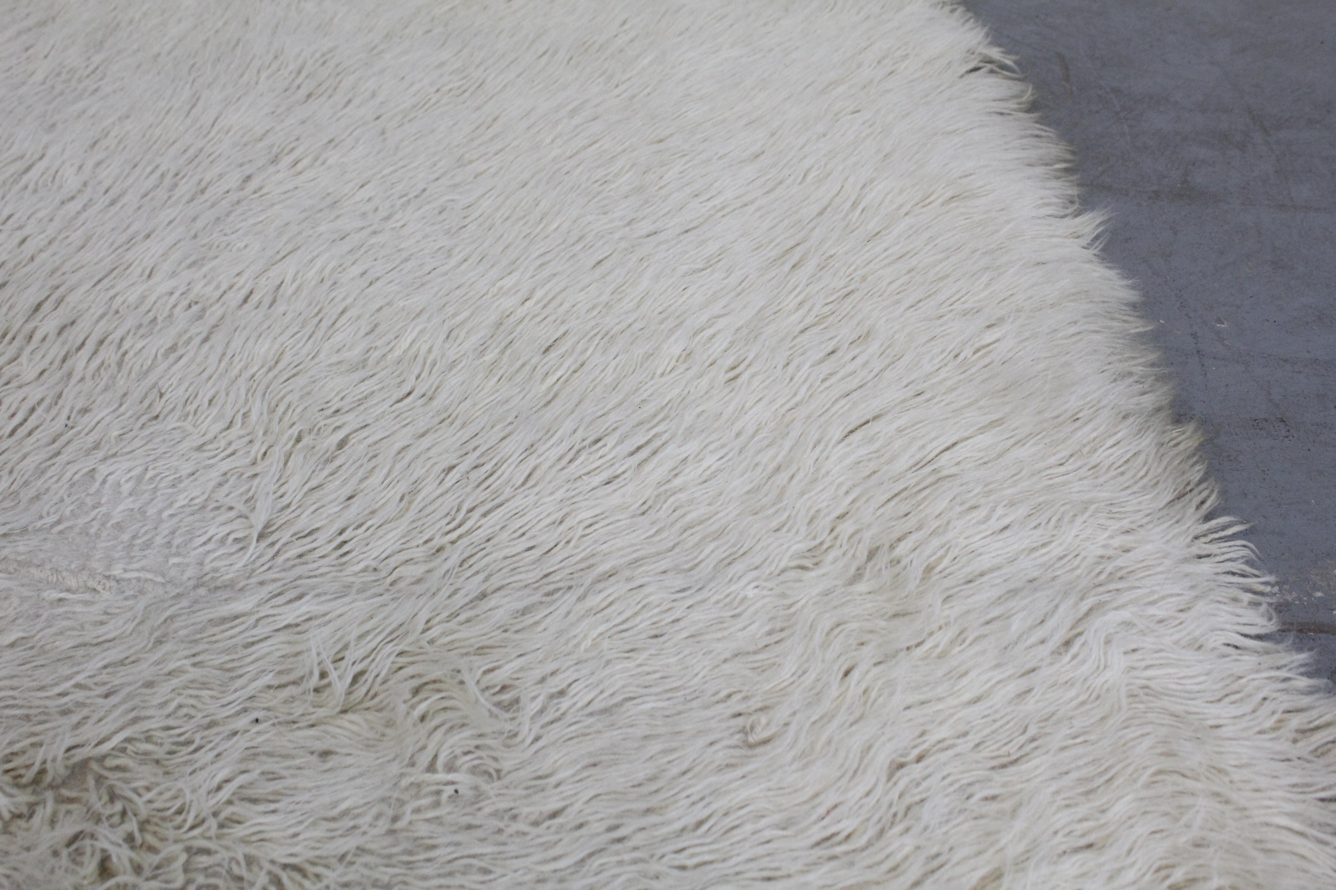 vintage white rug