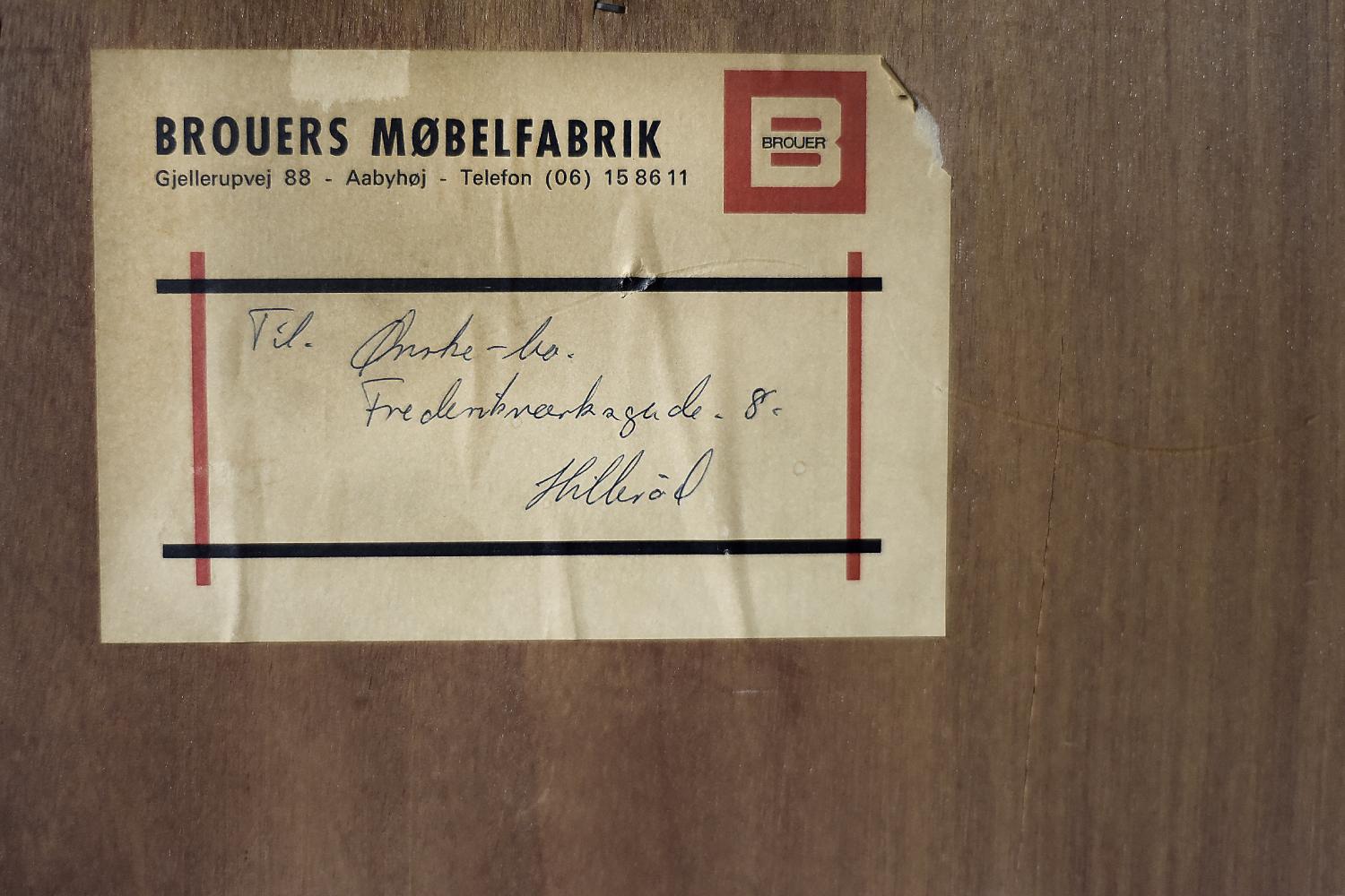 Dänisches modernes Vintage-Bücherregal aus Rosenholz mit Bar von Erik Brouer aus der Mitte des Jahrhunderts im Angebot 9