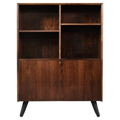 Vintage Mid-Century Danish Modern Rosewood Bookcase with Bar by Erik Brouer