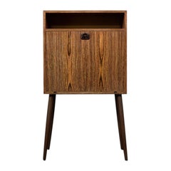 Vintage Mid-Century Danish Modern Rosewood Cabinet with Bar and Mirror, 1960s