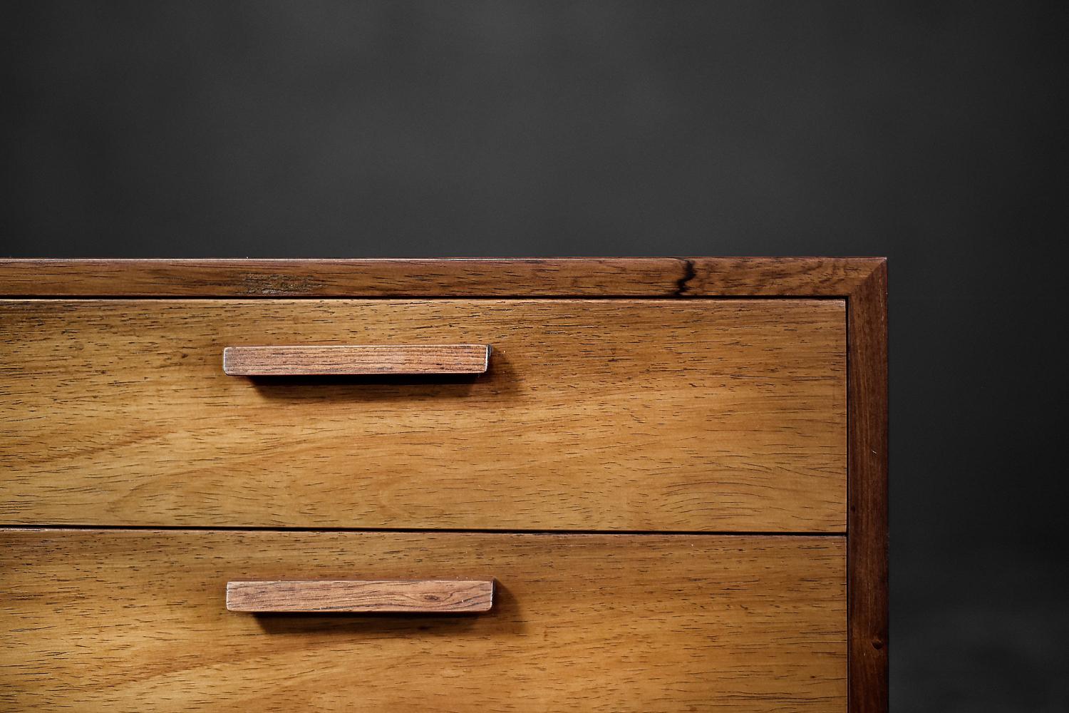 Wood Vintage Mid-Century Danish Modern Rosewood Chest of Drawers by Kai Kristiansen For Sale