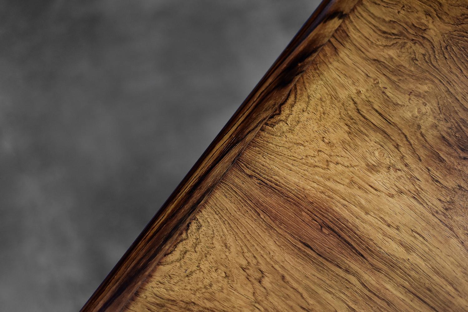 Vintage Mid-Century Danish Modern Rosewood Coffee Table with Shelf&Pull-Out Top 14