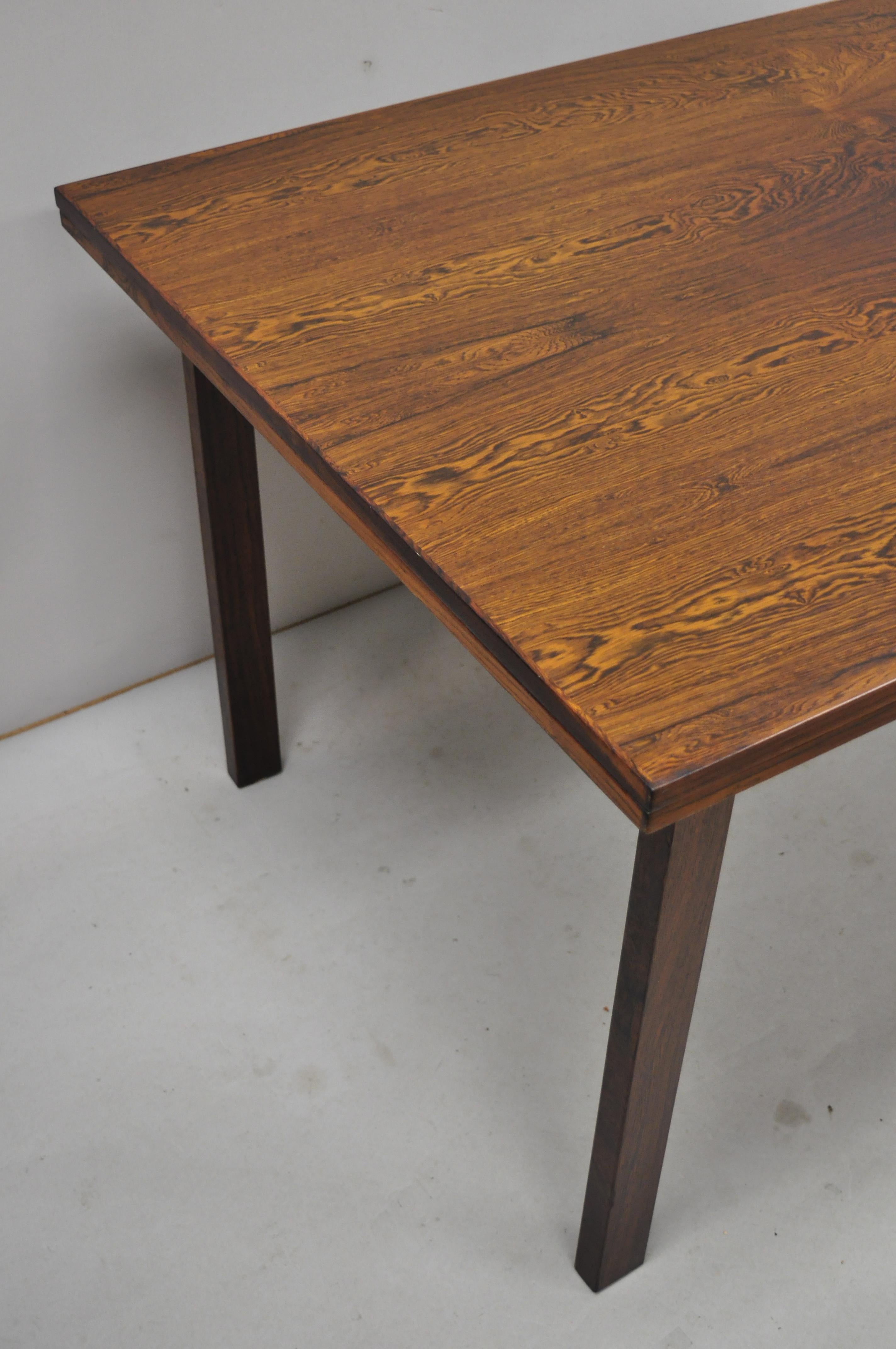 Veneer Vintage Midcentury Danish Modern Rosewood Draw Leaf Extension Dining Table