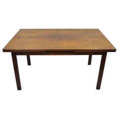 Vintage Midcentury Danish Modern Rosewood Draw Leaf Extension Dining Table