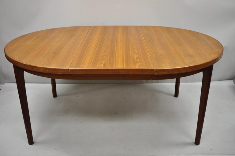 Mid-Century Danish Modern Round Teak Extension Dining ...