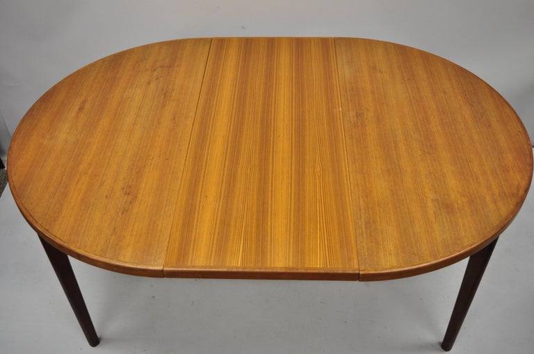 Mid-Century Danish Modern Round Teak Extension Dining ...