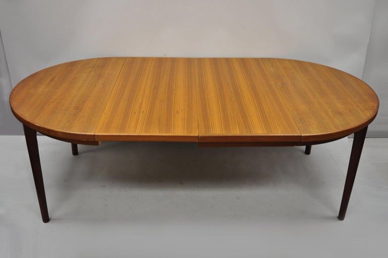 Mid-Century Danish Modern Round Teak Extension Dining ...