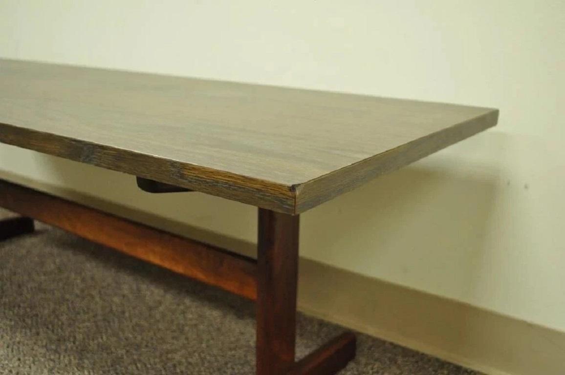 Tavolino da caffè rettangolare in teak e laminato danese moderno della metà del secolo scorso in vendita 3