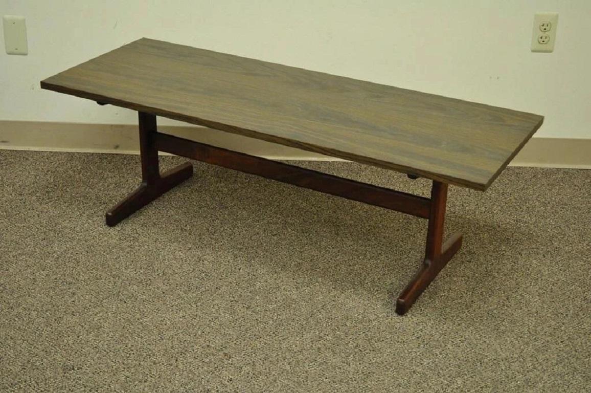 Tavolino da caffè rettangolare in teak e laminato danese moderno della metà del secolo scorso in vendita 4